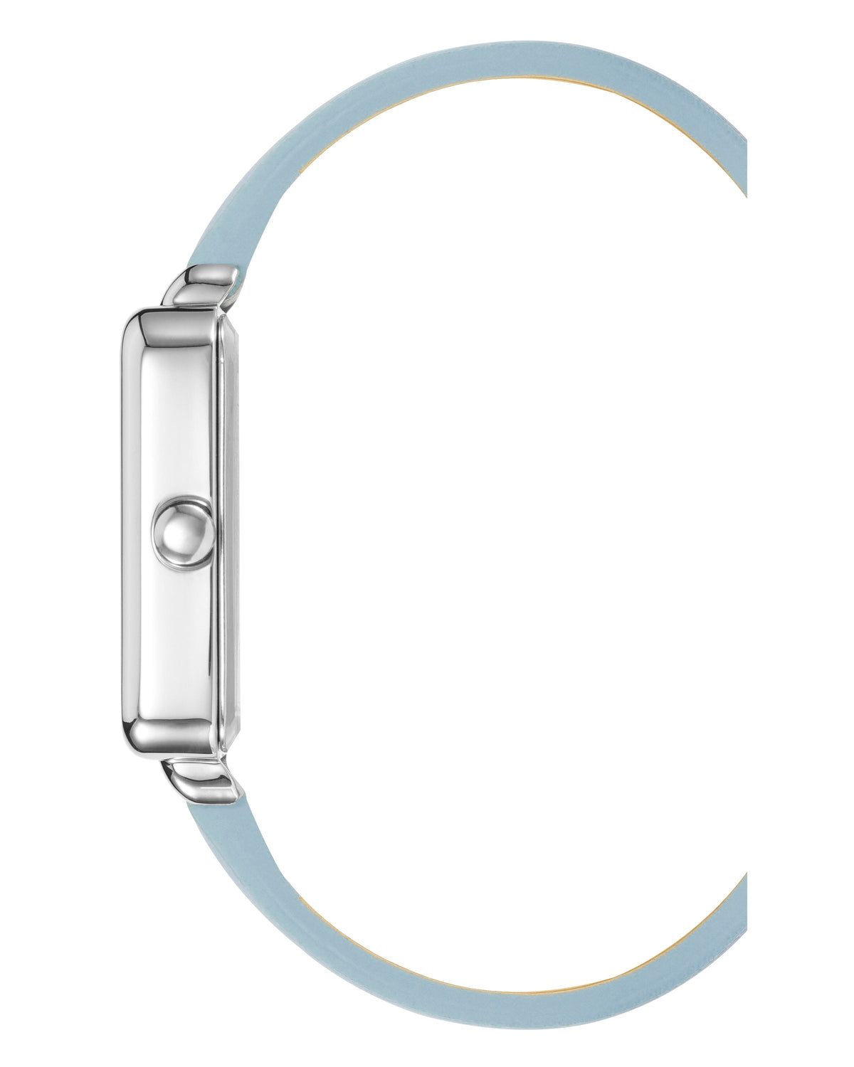 Square Case Smooth Strap Watch
