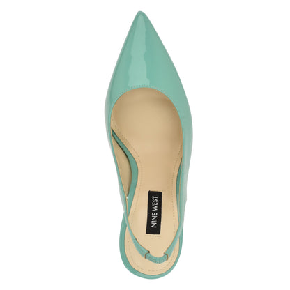 Feather Pointy Toe Slingback Pumps