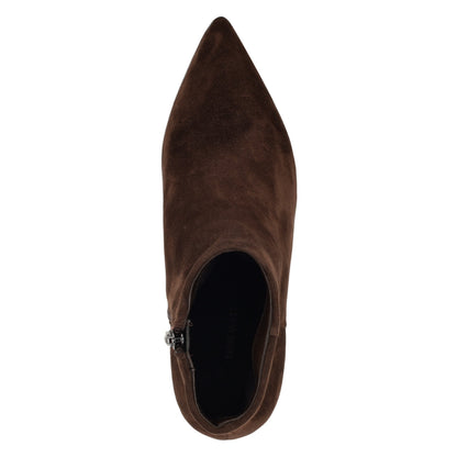 Brite Kitten Heel Ankle Leather Booties