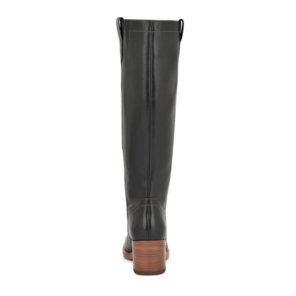 Hecee Block Heel Tailored Leather Boots