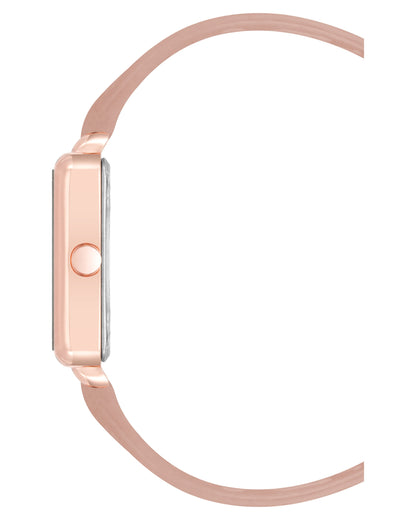 Square Case Smooth Strap Watch