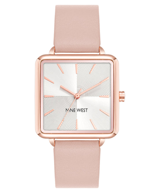 Square Case Smooth Strap Watch