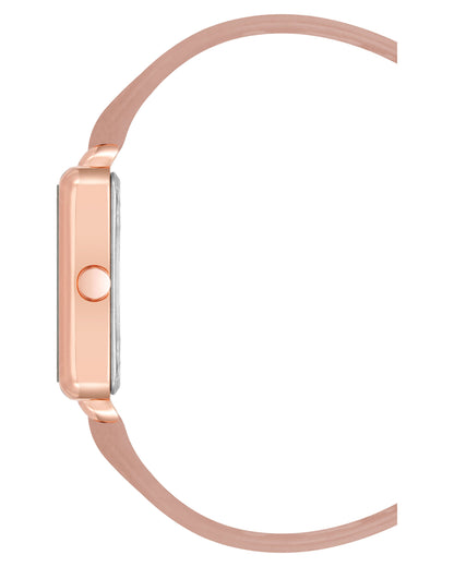Square Case Smooth Strap Watch