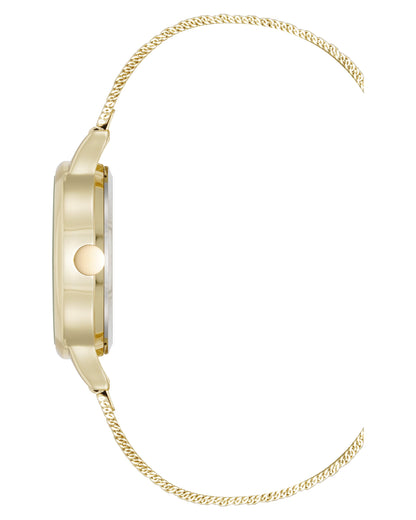 Crystal Accented Dial Mesh Watch