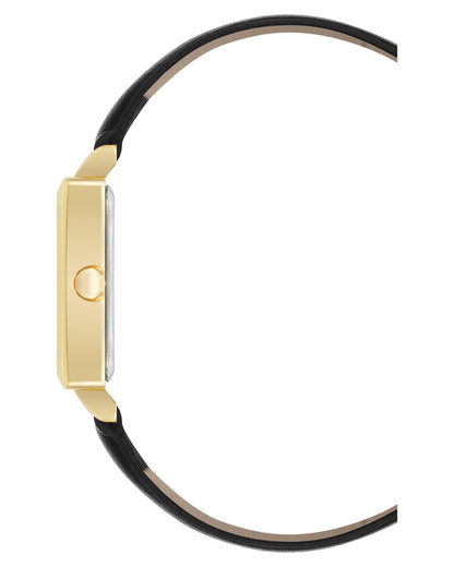 Square Strap Watch with Crystal Accents