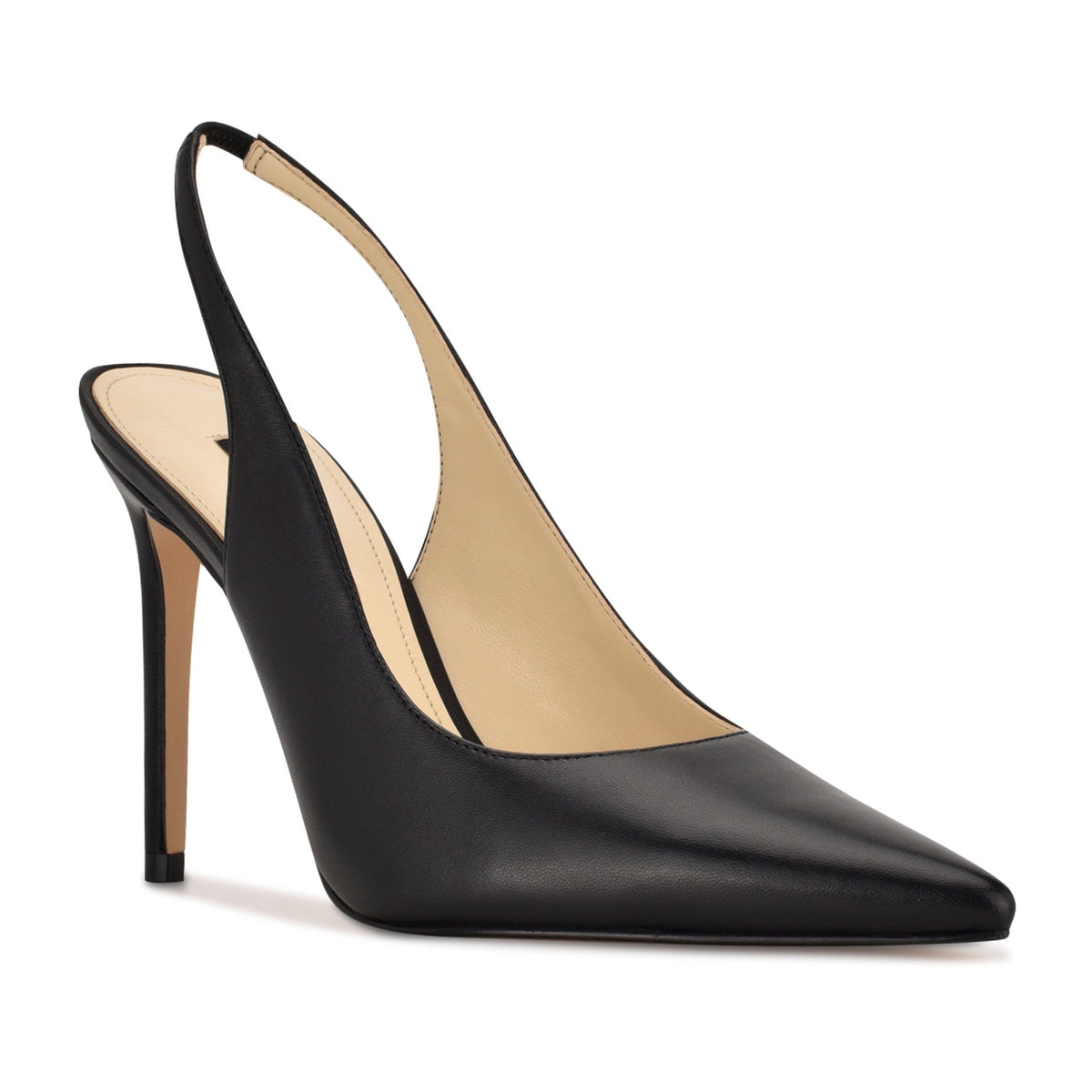 Feather Pointy Toe Slingback Pumps