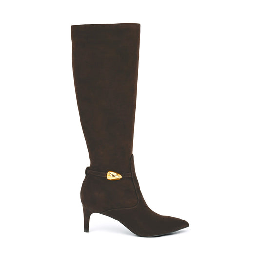 Salla Detailed Leather Knee High Boots