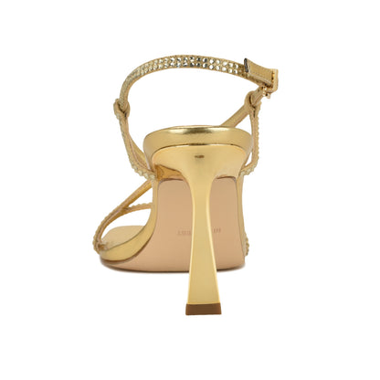 Vallan Strappy Rhinestone Sandals