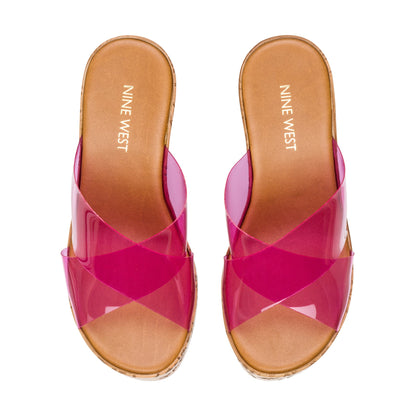 Lezza Cross Band Platform Wedges