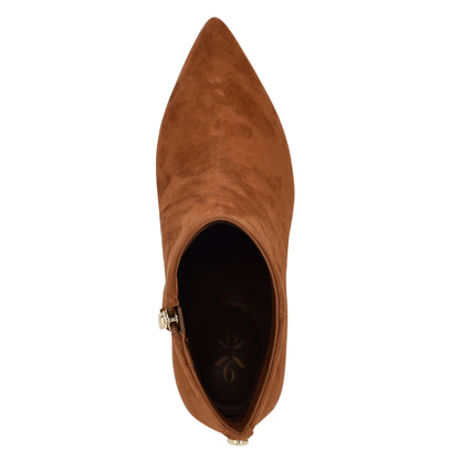 Lorela 9X9 Block Heel Leather Booties