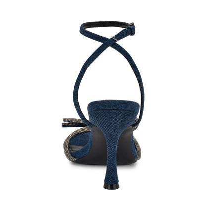 Ivid Rhinestone Bow Sandals