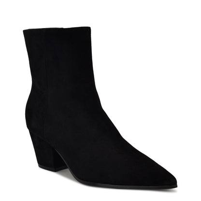 Savie Block Heel Ankle Leather Booties