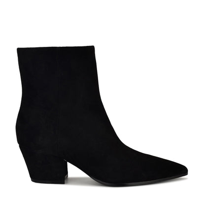Savie Block Heel Ankle Leather Booties