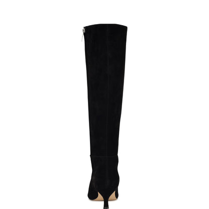 Somas Kitten Heel Knee High Leather Boots