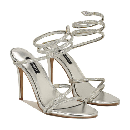 Maskil Ankle Wrap Heeled Sandals