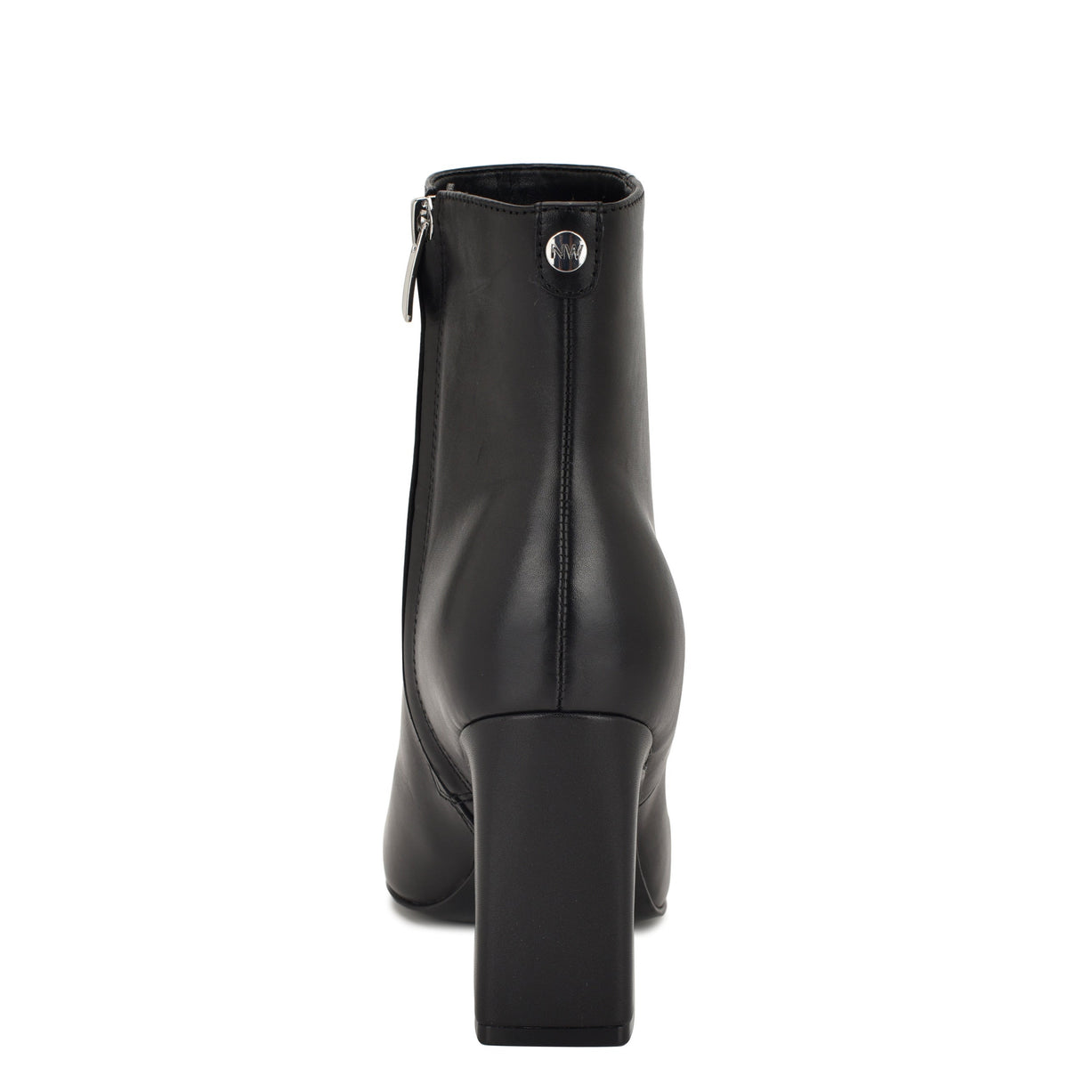 Reraye Block Heel Ankle Leather Booties